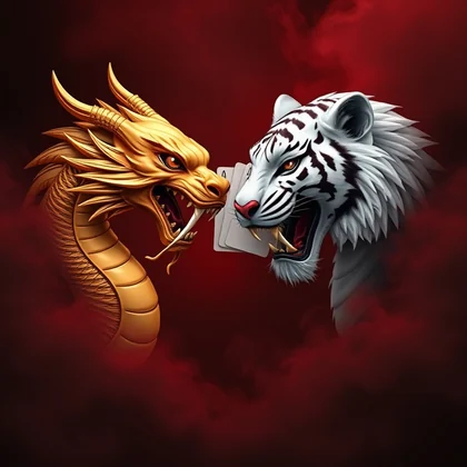 Dragon Tiger card round in the OExch9 lobby